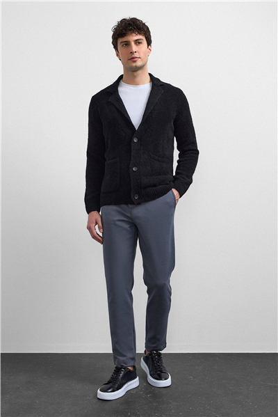 SiyahRegular Fit Hırka