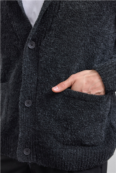 Antrasit Regular Fit Hırka