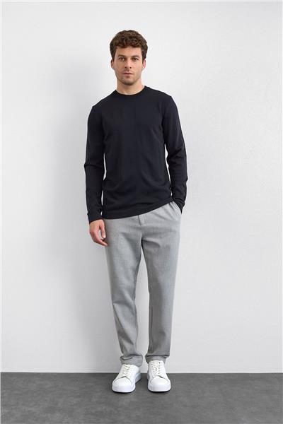 Siyah Regular Fit Triko Kazak