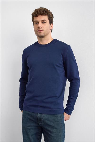 Lacivert Regular Fit Triko Kazak