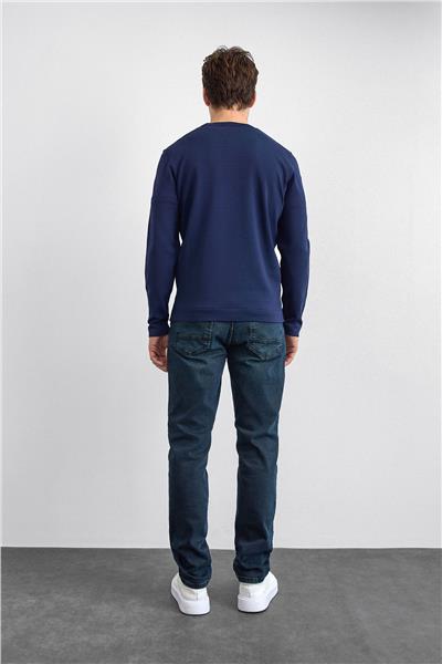 Lacivert Regular Fit Triko Kazak