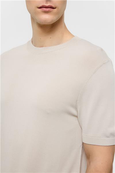 Bej Regular Fit Triko Tişört