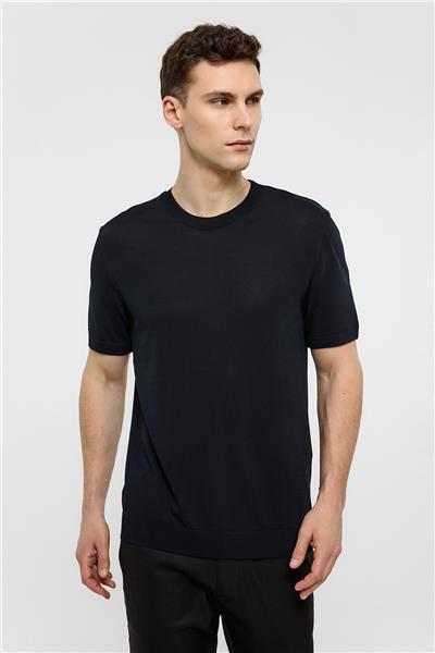 Siyah Regular Fit Triko Tişört