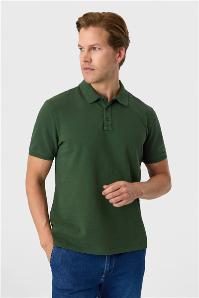 Regular Fit Yeşil Polo Yaka Tişört
