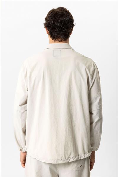 Bej Relaxed Fit Gömlek Yaka Fermuarlı Sweatshirt