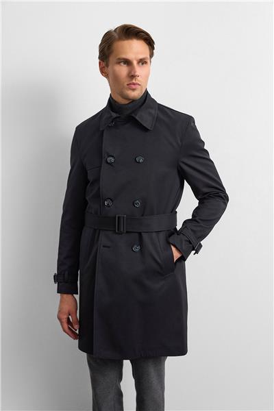 Siyah Casual Trençkot