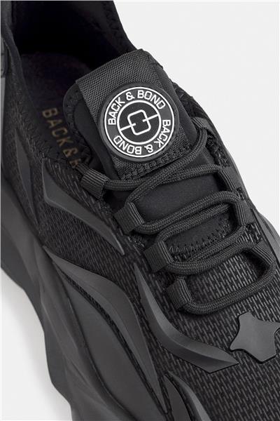 %100 Deri Esnek Tabanlı Siyah Erkek Sneaker Ayakkabı