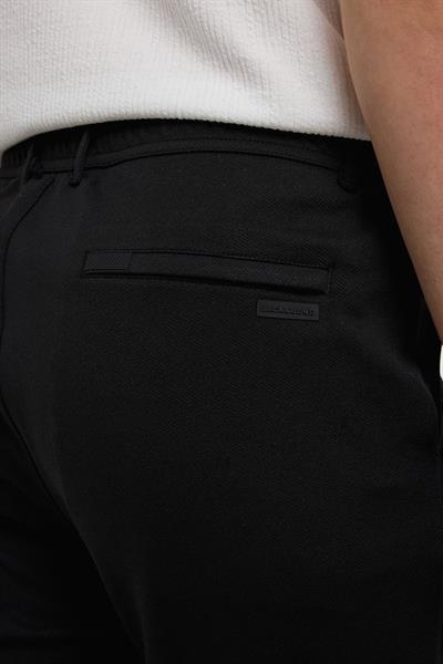 Siyah Diagonel Jogger Örme Pantolon