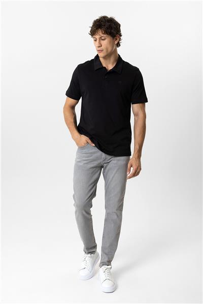 Siyah Regular Fit %100 Pamuk Polo Yaka Tişört