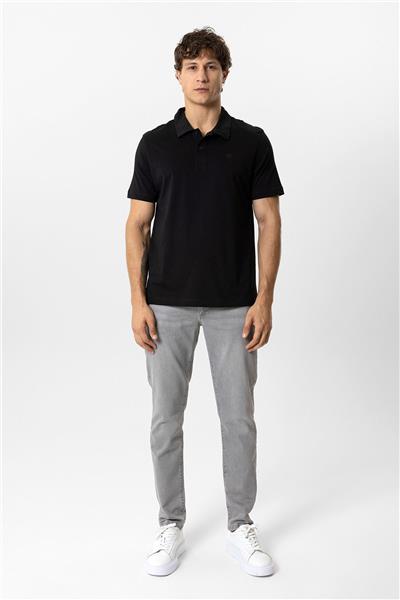 Siyah Regular Fit %100 Pamuk Polo Yaka Tişört