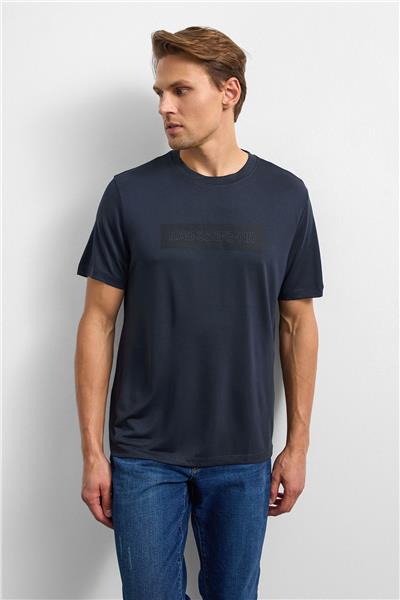 Siyah Regular Fit Bisiklet Yaka Tişört