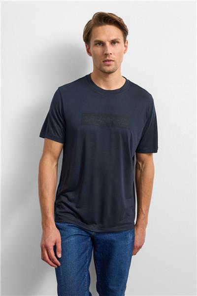 Siyah Regular Fit Bisiklet Yaka Tişört