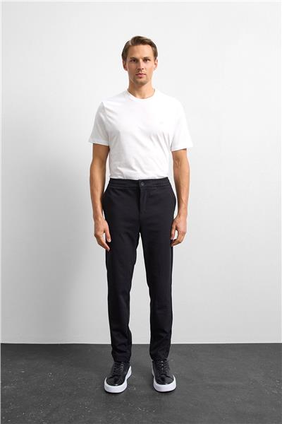 Siyah Regular Fit Örme Pike Jogger Pantolon