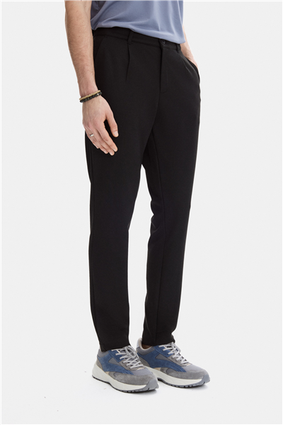 Siyah Slim Fit Pike Jogger Pantolon