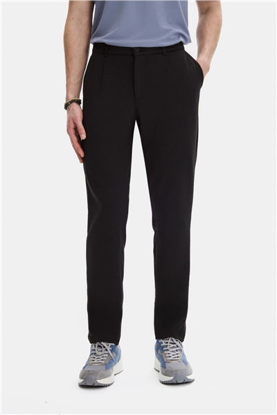 Siyah Slim Fit Pike Jogger Pantolon
