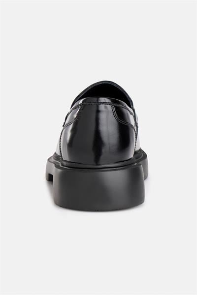 %100 Deri Siyah Loafer Ayakkabı