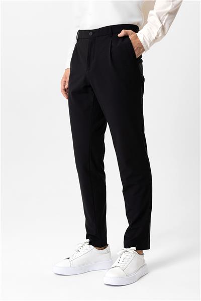 Siyah Slim Fit Yan Cep Casual Pantolon