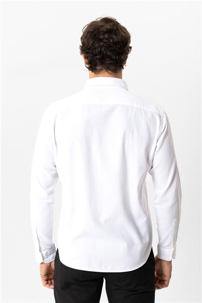Beyaz Regular Fit %100 Pamuk Oxford Gömlek