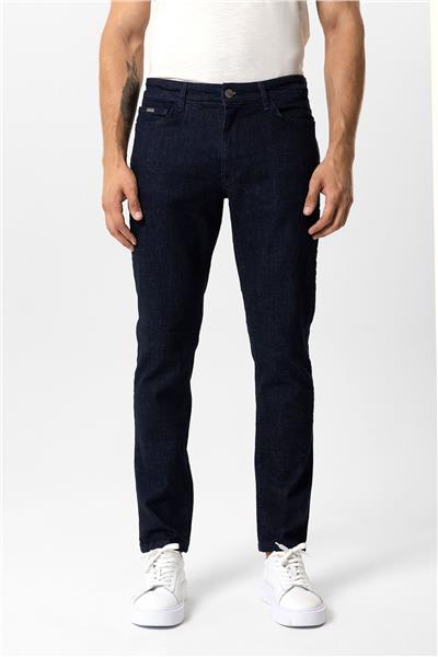 Koyu Lacivert Slim Fit 5 Cepli Denim Pantolon