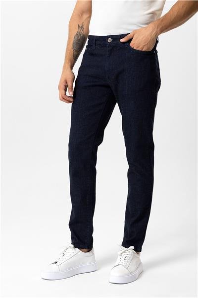 Koyu Lacivert Slim Fit 5 Cepli Denim Pantolon