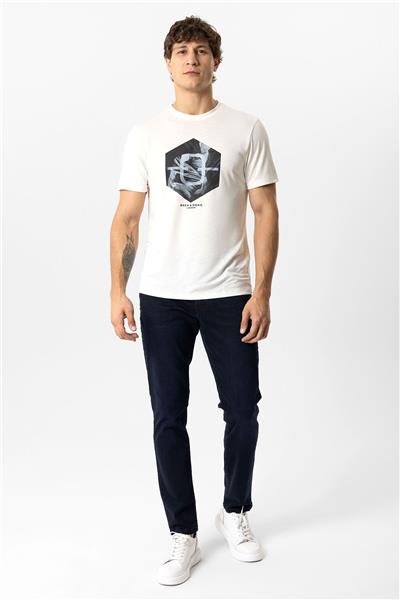 Lacivert Slim Fit 5 Cepli Pamuklu Denim Pantolon