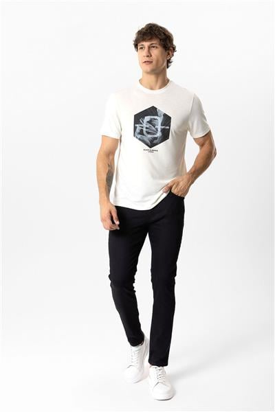 Siyah Slim Fit 5 Cepli Pamuklu Denim Pantolon