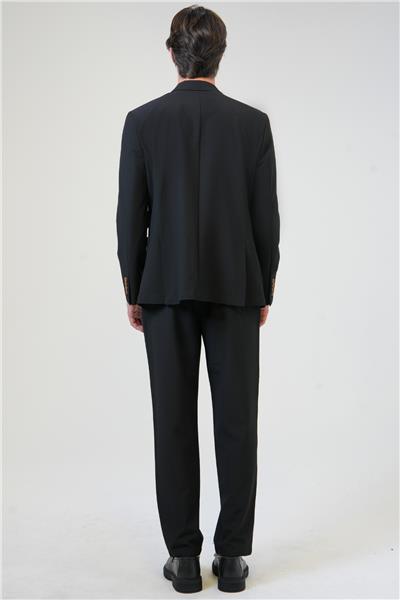 Siyah Slim Fit Mono Yaka Ceket