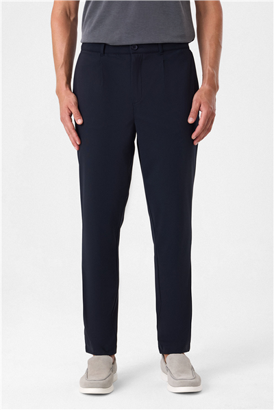 Lacivert Slim Fit Örme Jogger Pantolon