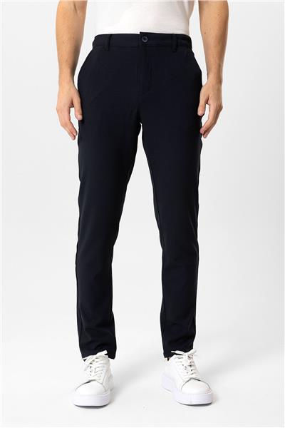 Lacivert Smart Fit Beli Lastikli Yan Cep Casual Pantolon