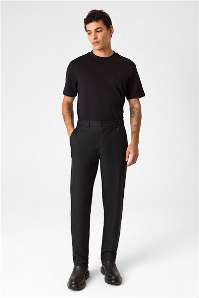 Siyah Comfort Fit  Siyah Pantolon