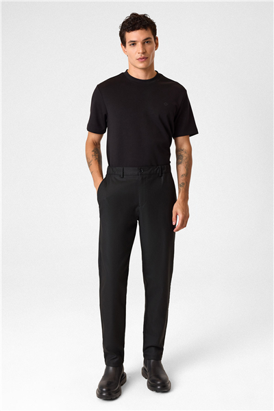 Siyah Comfort Fit  Siyah Pantolon