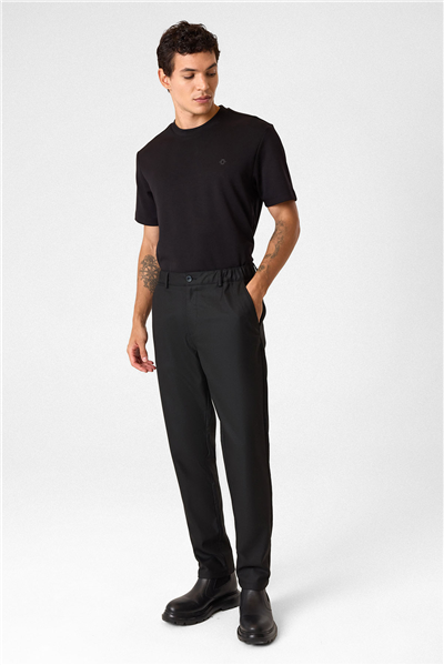 Siyah Comfort Fit  Siyah Pantolon
