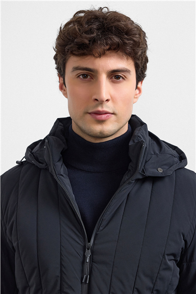 Siyah Smart Fit Puffer Ceket