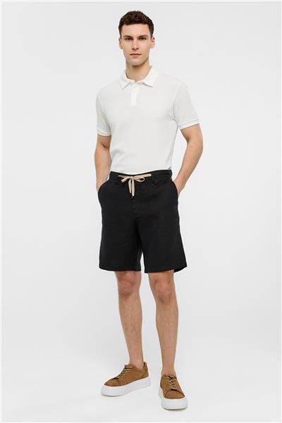 Siyah Regular Fit Şort