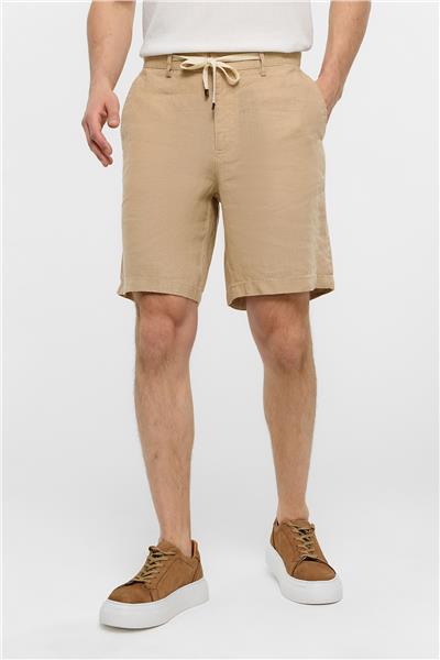 Bej Regular Fit Şort