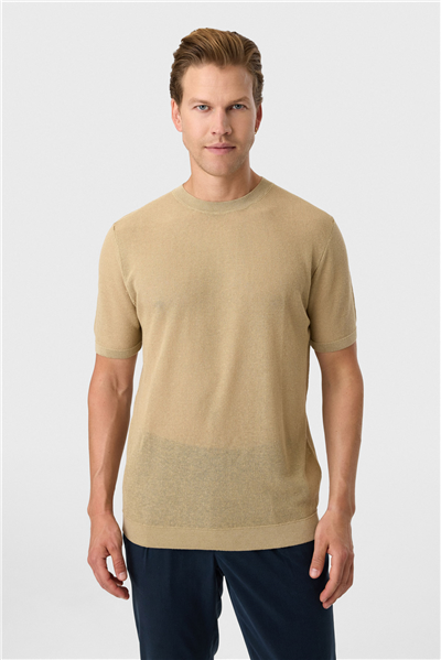 Taba Regular Fit Örme Triko