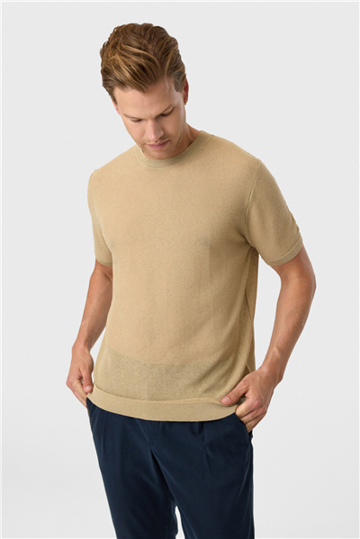 Taba Regular Fit Örme Triko