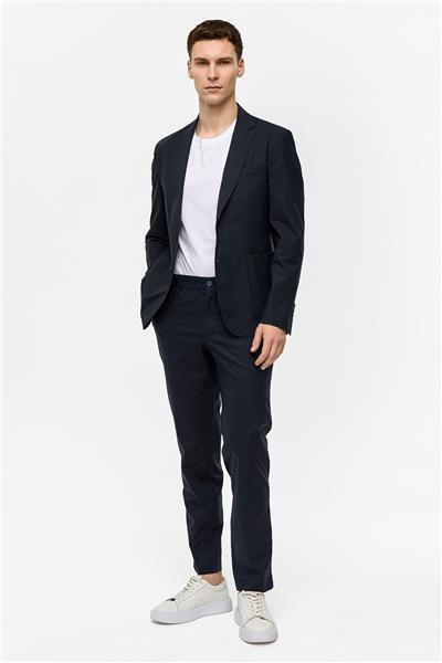 Lacivert Slim Fit Mono Yaka Takım Elbise