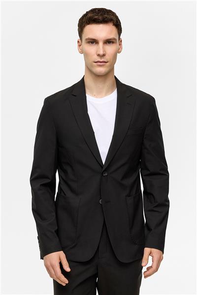 Siyah Slim Fit Mono Yaka Takım Elbise