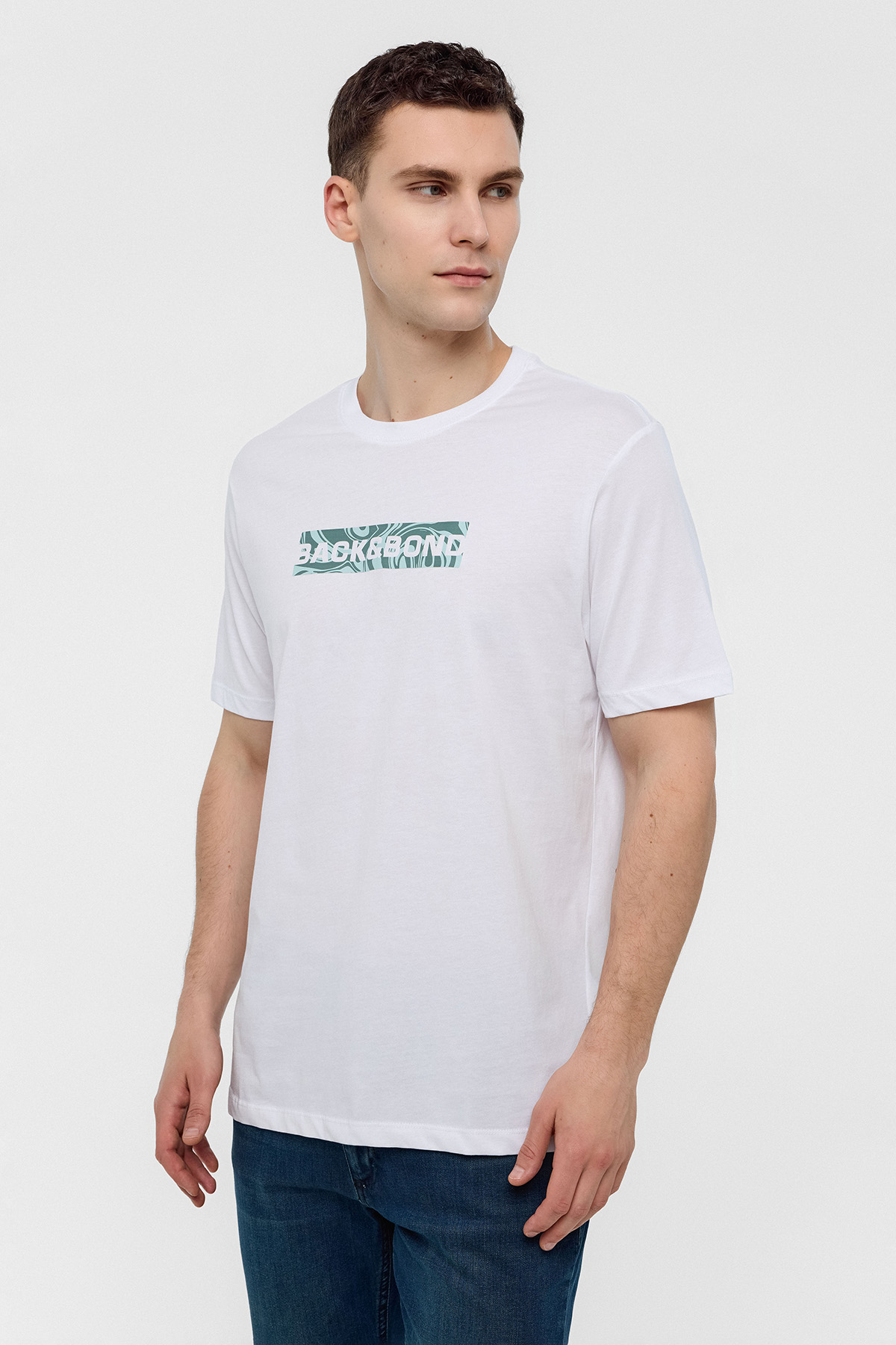 BİSİKLET YAKA BASKILI REGULAR FIT TSHIRT