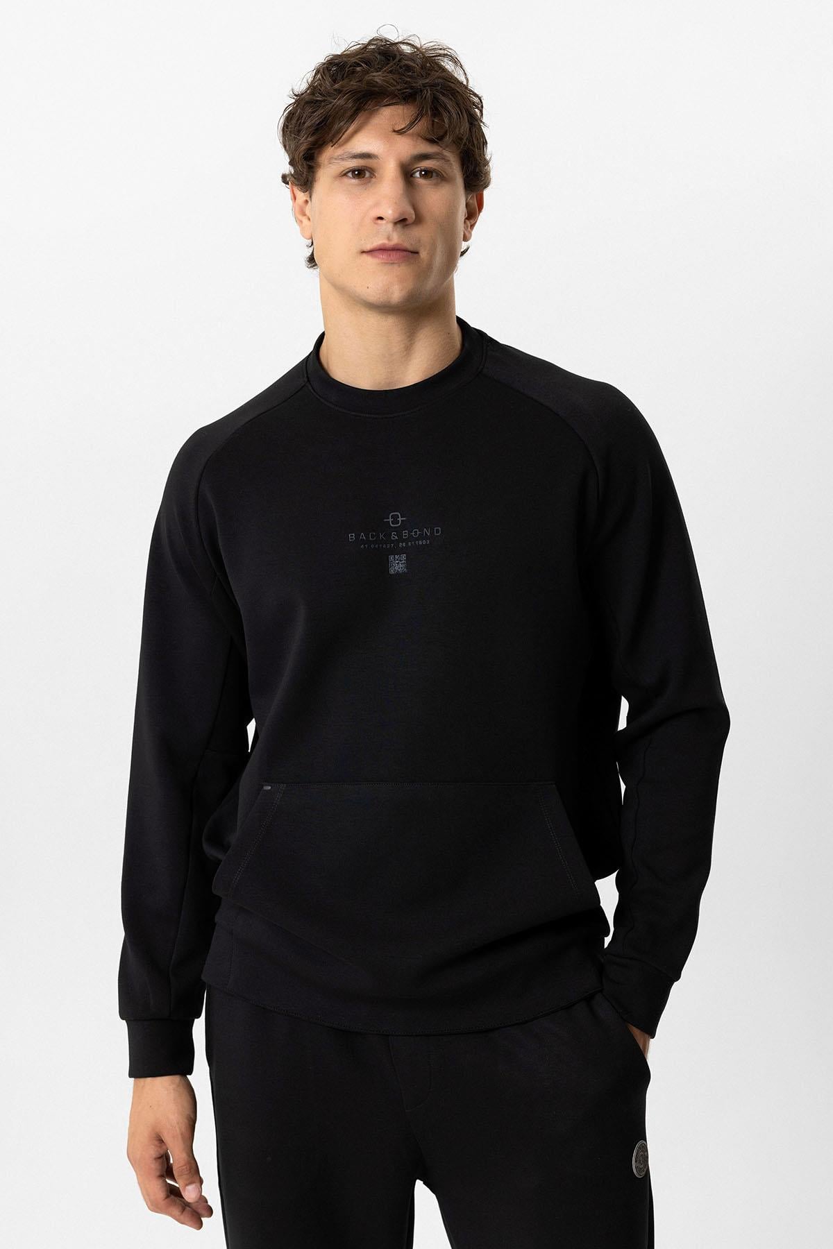 BİSİKLET YAKA KANGRU CEPLİ REGULAR FIT  SWEAT