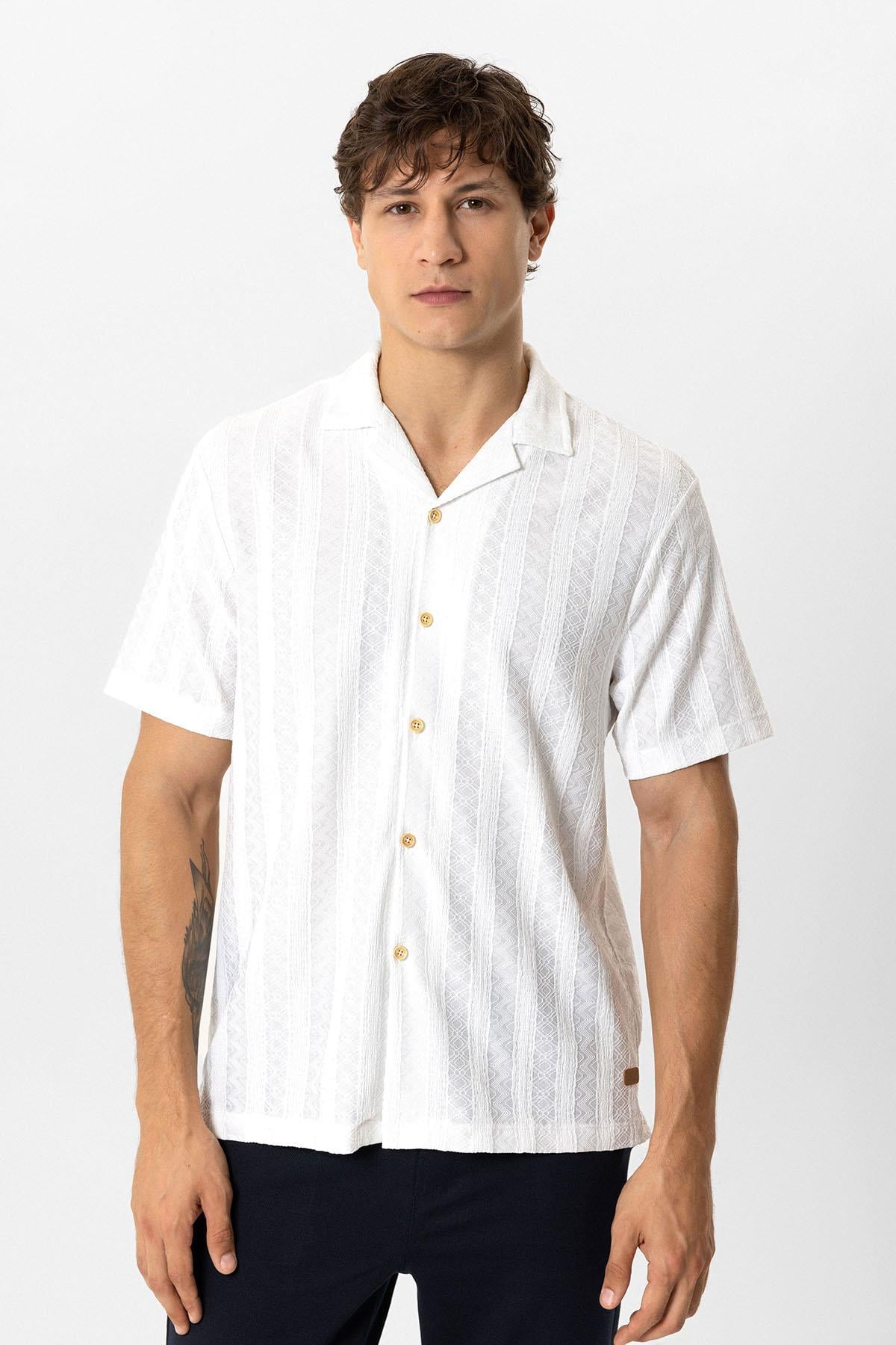 CUBA YAKA KK ÖRME GÖMLEK