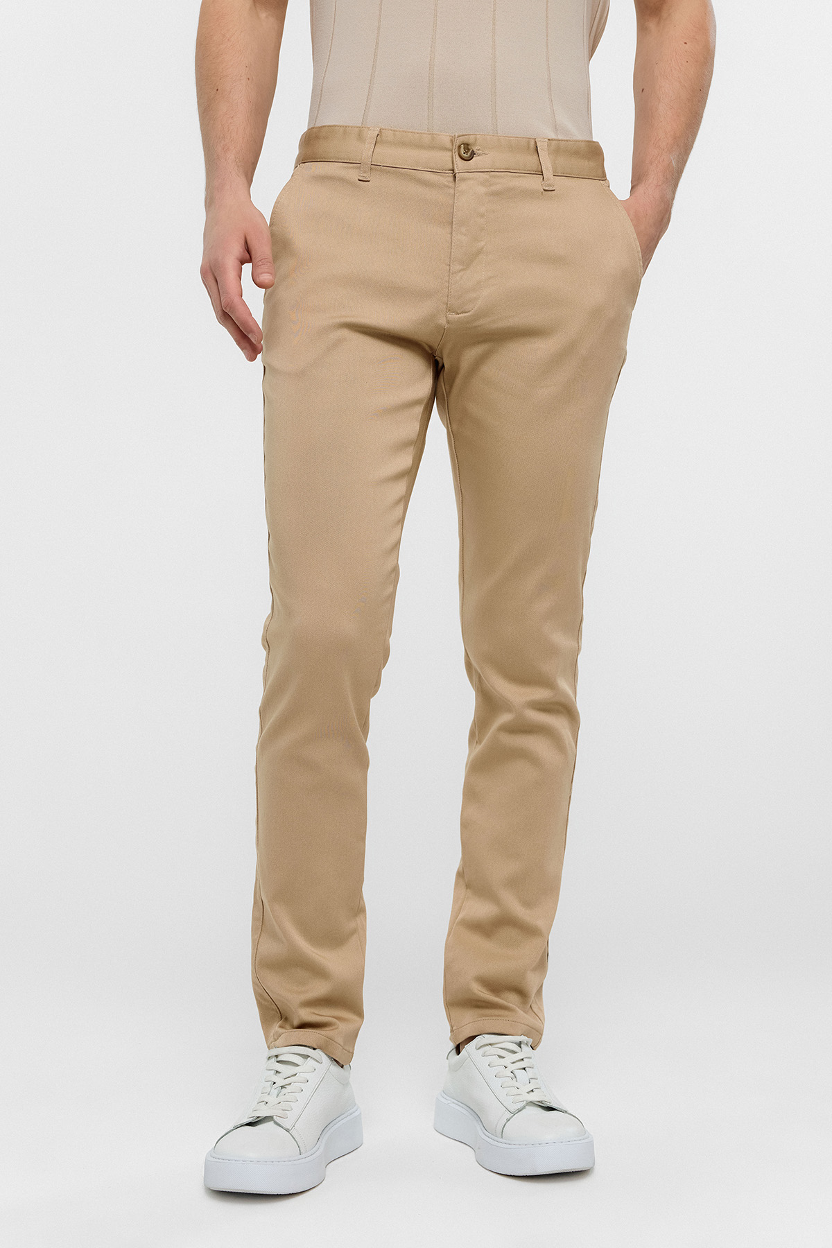 Bej Dokuma Chino Pantolon