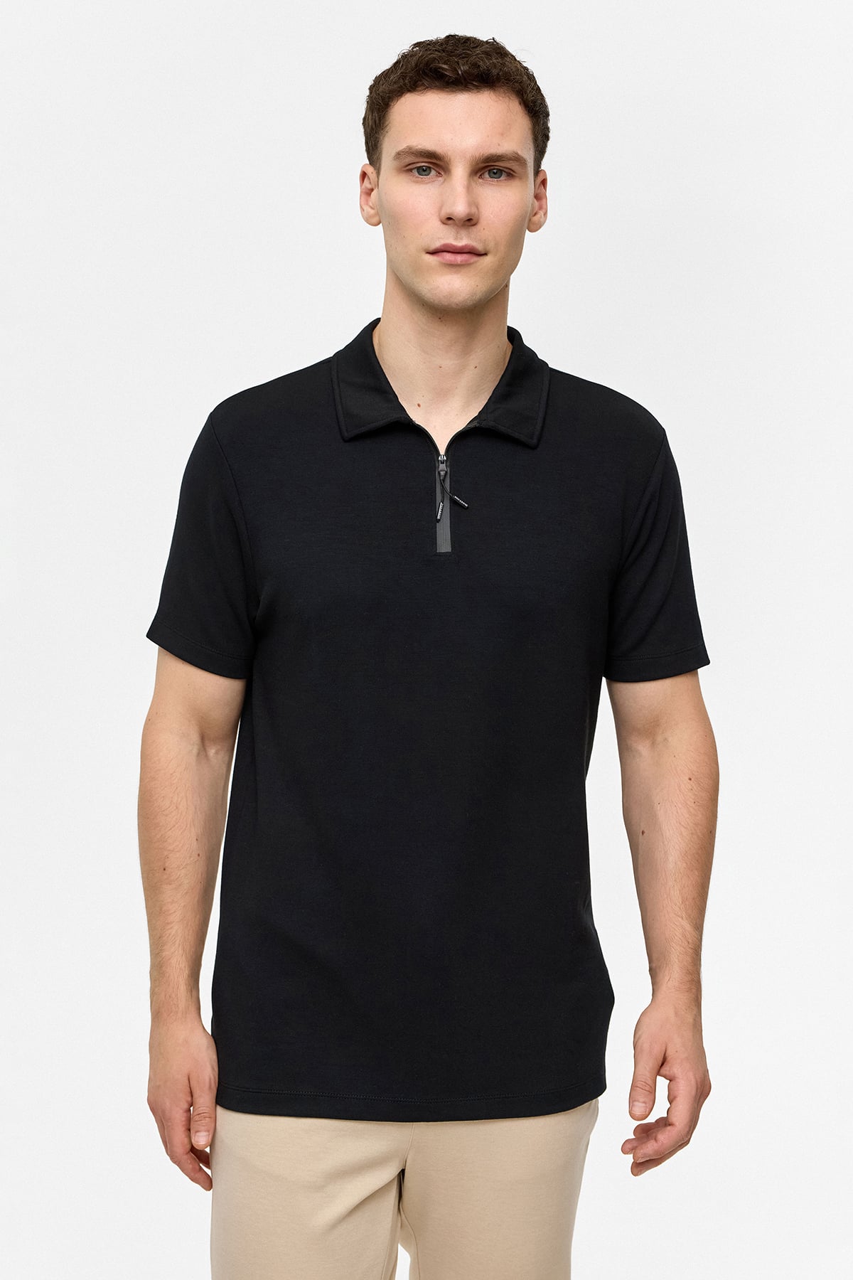 FERMUARLI POLO YAKA TSHIRT