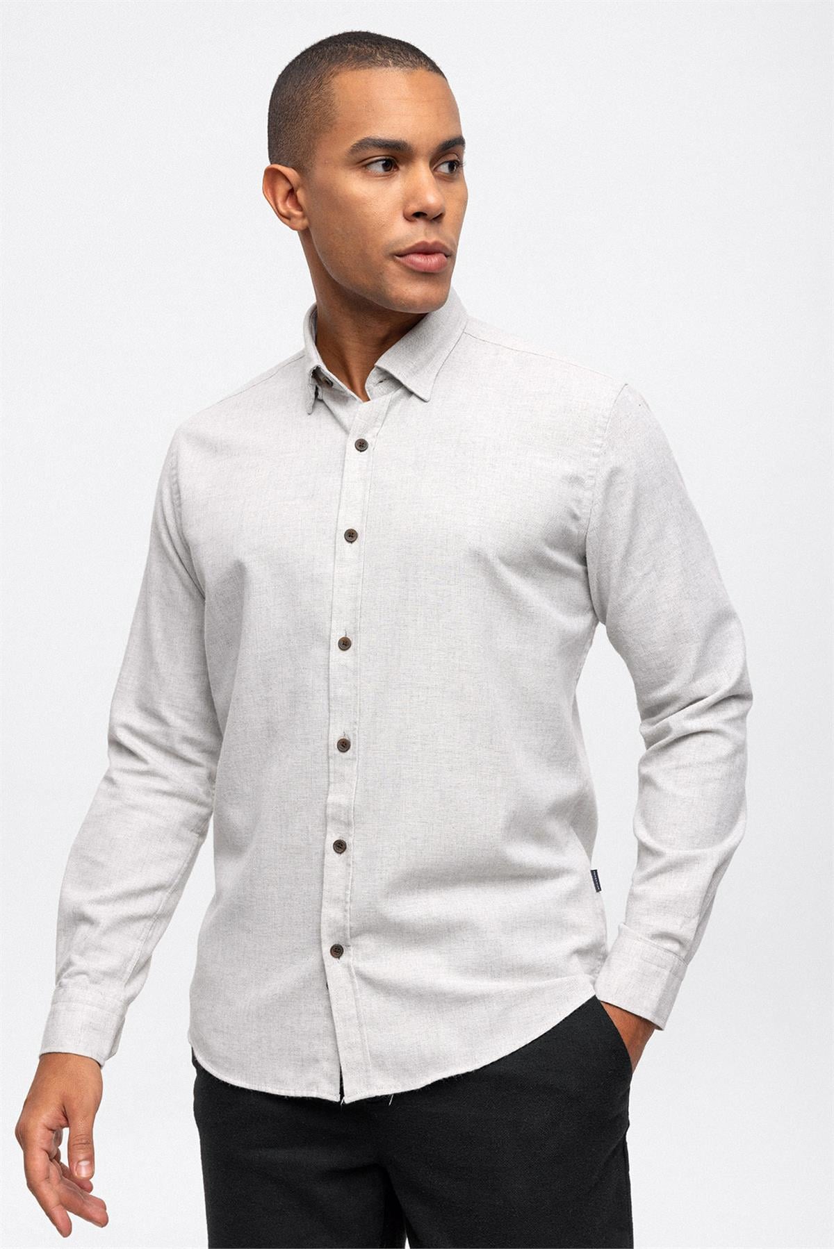 NORMAL YAKA DOKUMA GÖMLEK