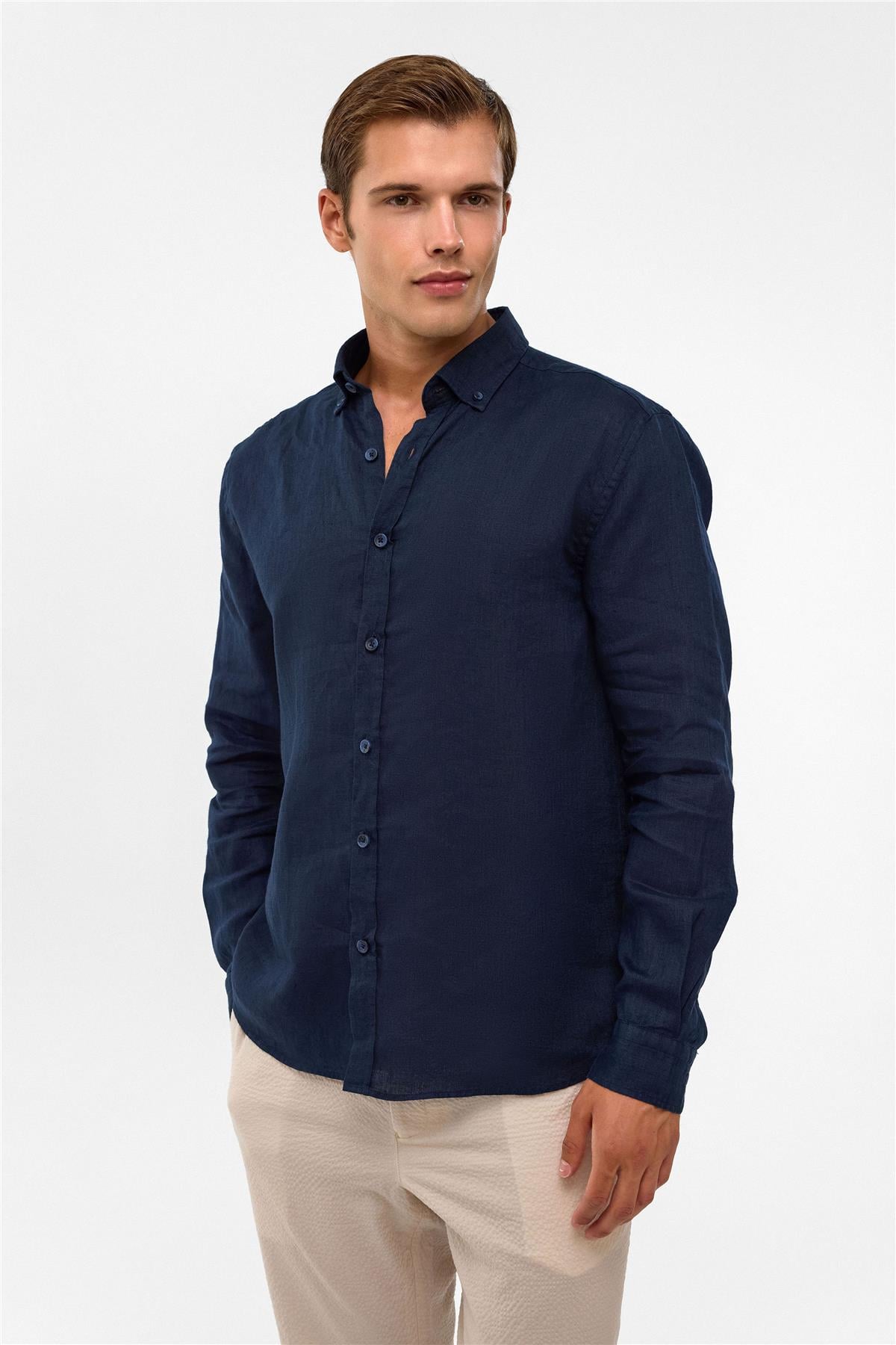 NORMAL YAKA DOKUMA GÖMLEK