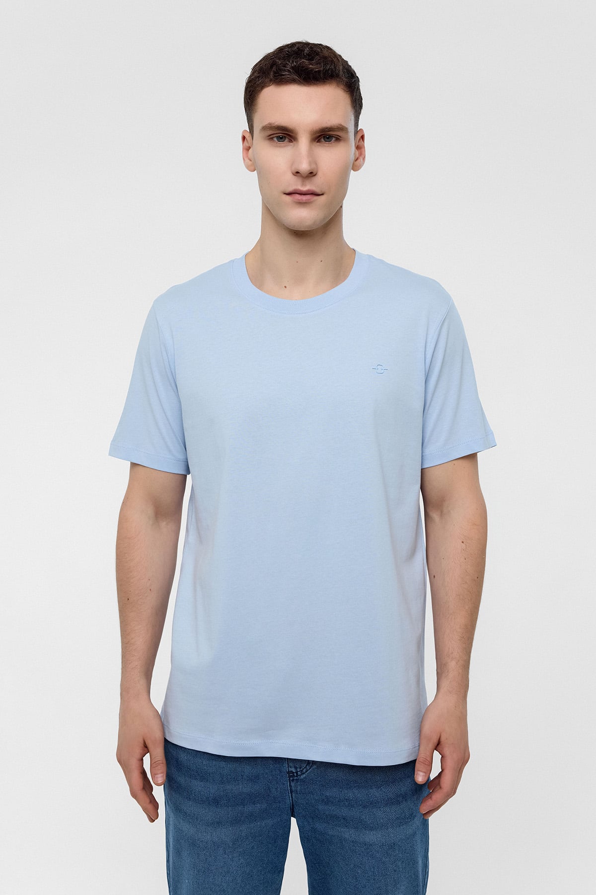 REGULAR FIT BİSİKLET YAKA BASİC TSHIRT