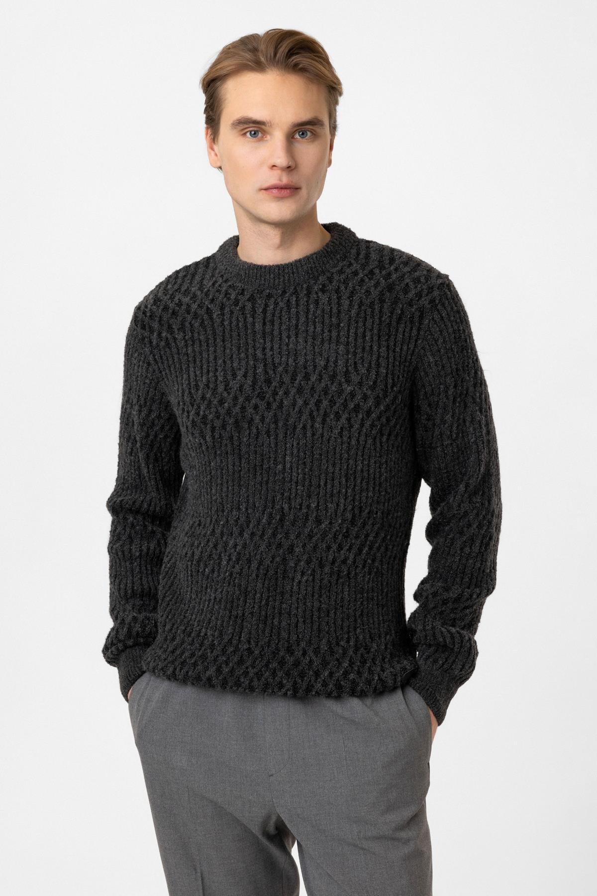 Regular Fit Bisiklet Yaka Triko Kazak