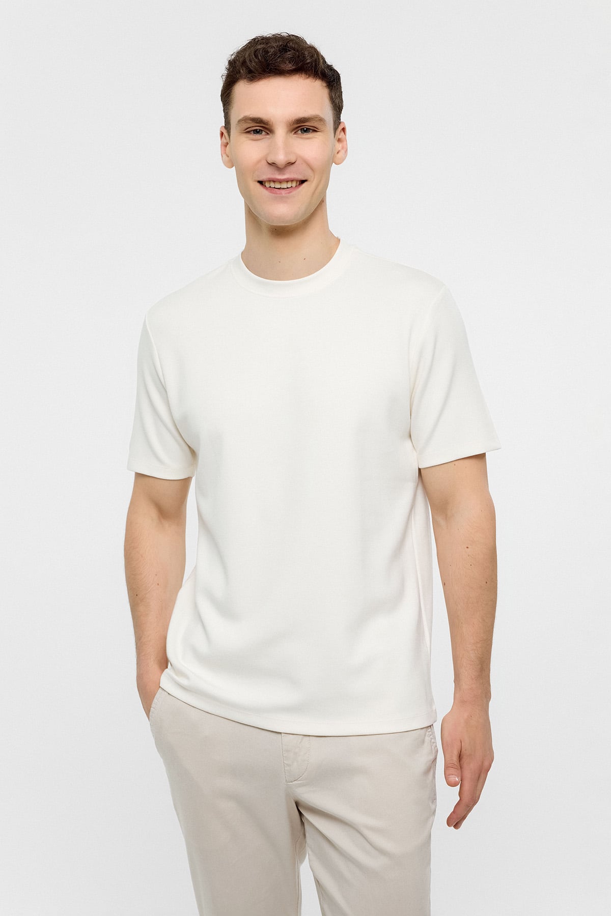REGULAR FIT BISIKLET YAKA TSHIRT