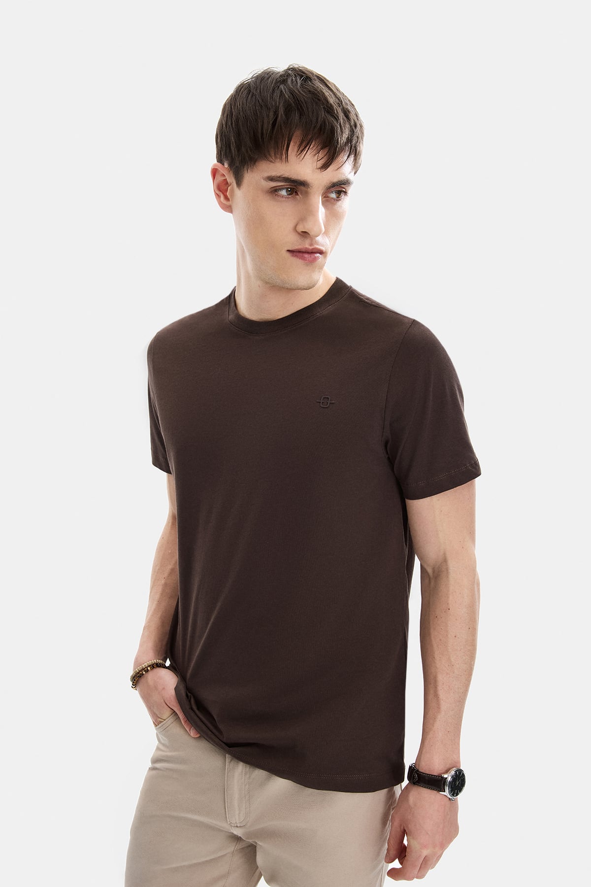 REGULAR FIT BİSİKLET YAKA TSHIRT